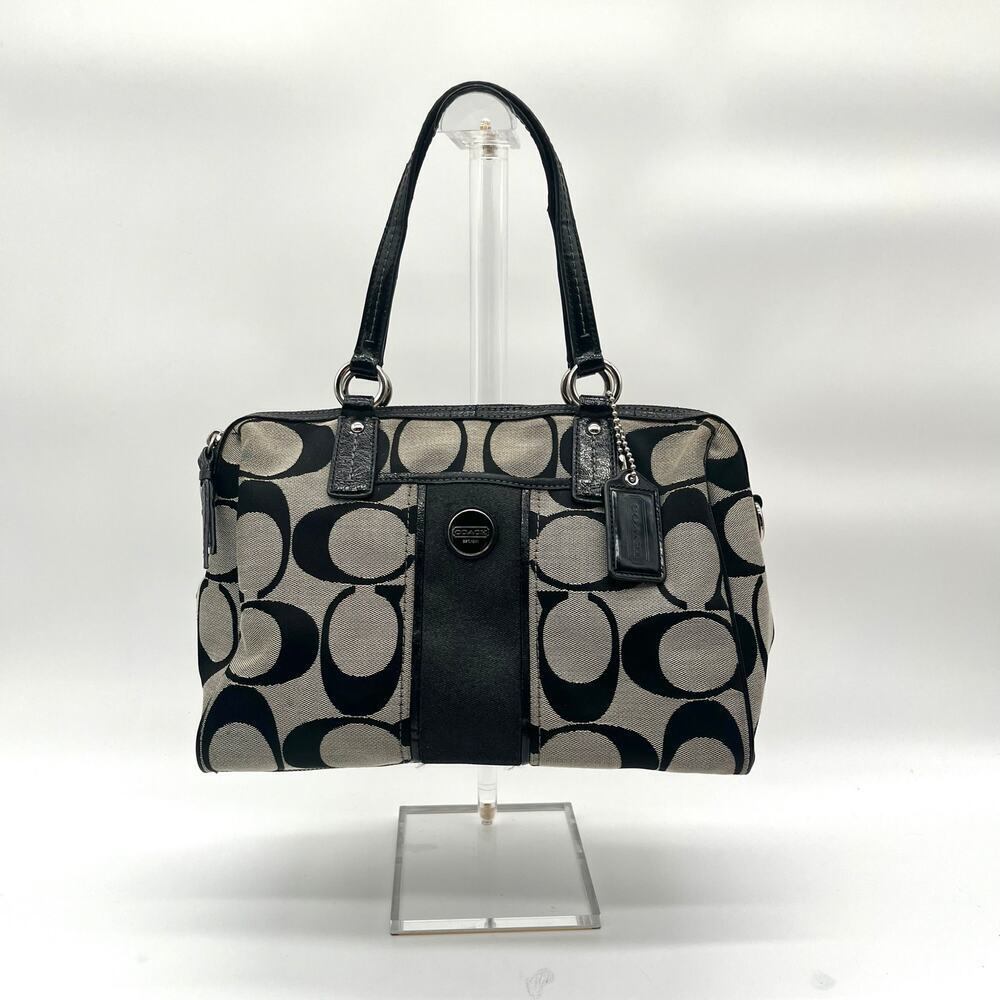 COACH Signature Satchel, Black